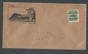 Winnipeg Canada K Bileski Famous Stamp Dealer Used Precanceled Stamp On Cover