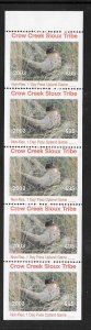 #2003 Crow Creek Sioux Tribe $95.00 Non-Res. 1 day Pass Upland Game Strip of 5