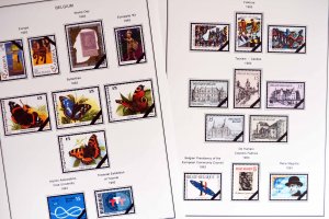 COLOR PRINTED BELGIUM 1976-1999 STAMP ALBUM PAGES (94 illustrated pages)