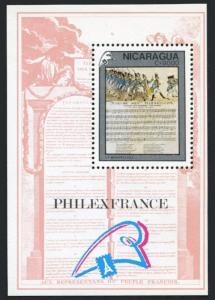 Nicaragua 1780,MNH.Mi Bl.187. French Revolution Bicentennial,PHILEXFRANCE-1989.
