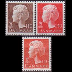 DENMARK 1979 - Scott# 632-5 Queen 110-140o NH