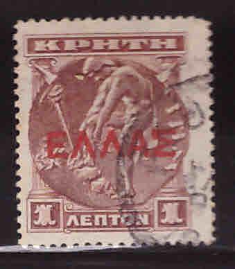 Crete Scott 111 used 1909 overprint