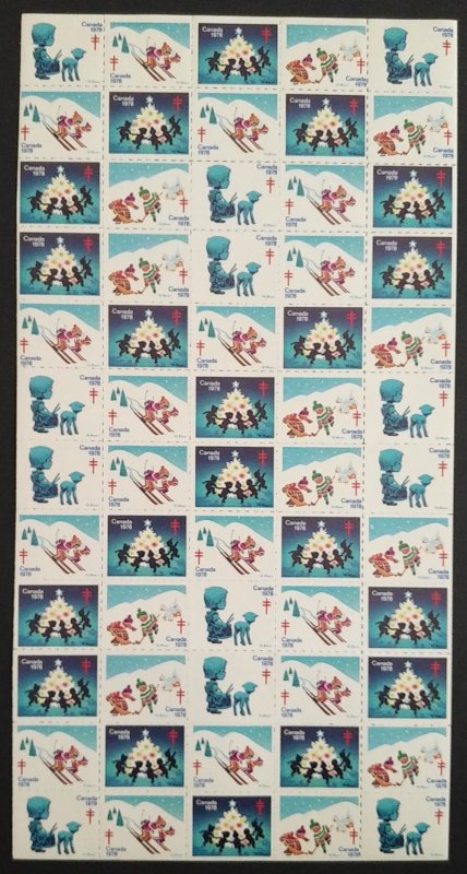 Canada NCS77 National Christmas Seal Sheet (1978) VF MNH