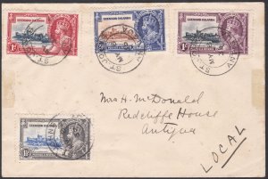 002741/ Leeward Islands 1935 Silver Jubilee FDC Full Set Scarce