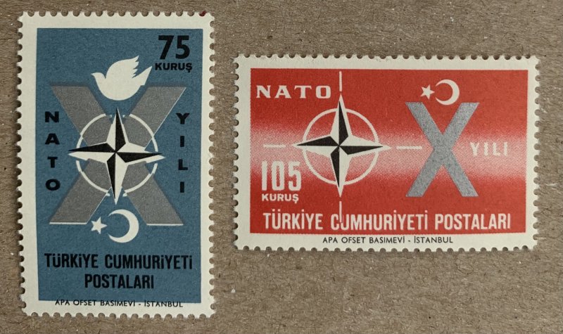 Turkey 1962 NATO, MNH. Scott 1545-1546, CV $0.85
