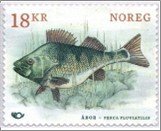 Norway Used NK 1982   River Perch 18 Krone Multicolor