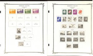 Norfolk Island Stamp Collection on 10 Scott Specialty Pages 1947-1973