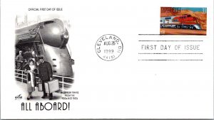 FDC 1999 SC #3337a Artcraft Cachet, Super Chief - Cleveland, Oh - Single - J2355