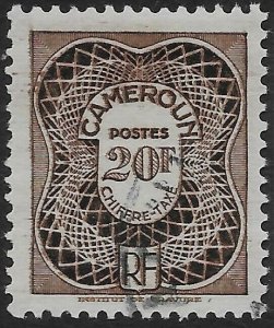 CAMEROUN (FRENCH) SGD263 1947 20f SEPIA POSTAGE DUE USED