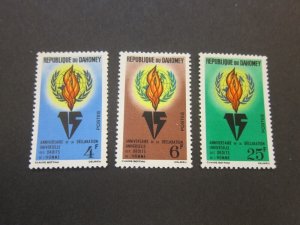 French Dahomey 1963 Sc 182-84 set MNH