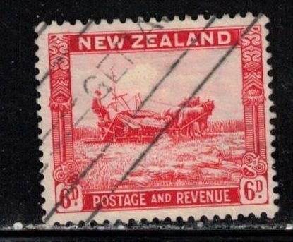 NEW ZEALAND Scott # 211 Used - Harvesting Grain