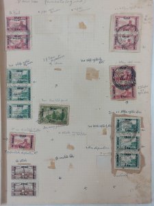 Early Stamps Lot of Iraq on Album Sheets with Error of 2 Dots in 1 Anna