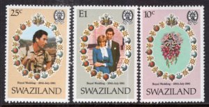 Swaziland 382-384 Royal Wedding MNH VF