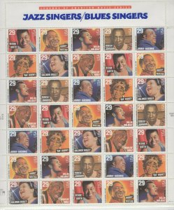 Scott 2854 - 2861 - Jazz Singers / Blues Singers. Sheet Of 35. MNH.  #02 2854s35