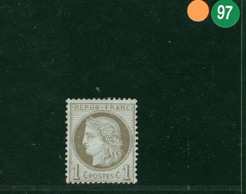 FRANCE Classic Stamp 1c CERES Mint MM {samwells-covers}YOG97