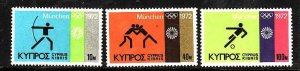 Cyprus-Sc#383-5- id9-unused NH set-Sports-Olympics-Munich-1972-