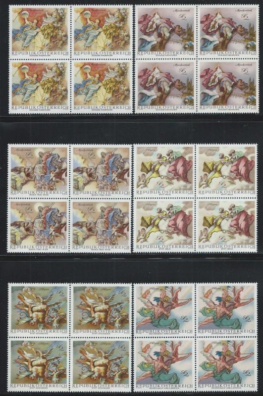 AUSTRIA SC# 824-9  B/4 FVF/MNH 1968