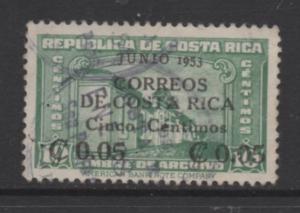 Costa Rica Scott #  257  USED  single