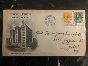 1925 Toronto Canada Ford Hotel Cover To Joliet Illinois USA