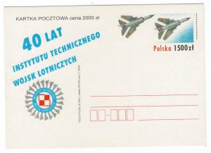 Poland 1993 Postal Stationary Postcard Stamp MNH Military Aviation Airplane