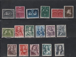 Netherlands # 245-261, Portraits & Others,, Used, 1/3 Cat.