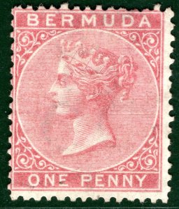 BERMUDA QV Classic Stamp SG.1 1d Rose-Red (1865) Mint MNH UM Cat £100+ SBLUE97