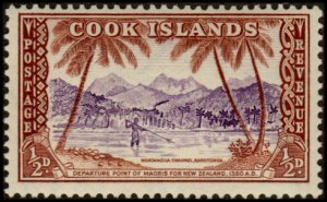Cook Islands 131 - Mint-H - 1/2p Ngatangiia Channel, Raratonga (1949)