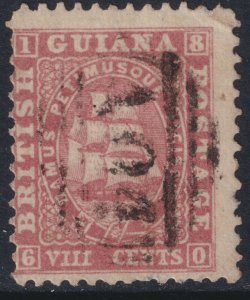 British Guiana Sc# 20 Seal of The Colony 1860-61 used 8¢ perf 12 issue CV $130.