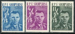 ALBANIA #604-606 FVF Never Hinged Set - YURI GAGARIN VOSTOCK I - S7837