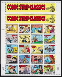 US 3000 32c 2 Comic Strip Classics Mint Sheet NH OG