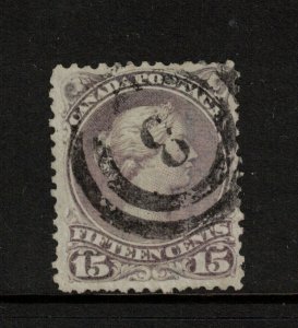 Canada #29c Very Fine Used With Ideal 2 ring 8 Cancel **With Certificate**