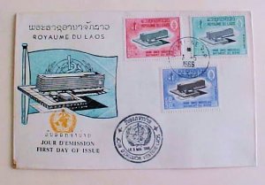 LAOS FDC 1966 WORLD HEALTH ORGANIZATION  CACHET UNADDRESSED