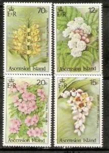 Ascension Island 1985 Wild Flowers  Daisy Shell Ginger, Lily  4v MNH # 2918