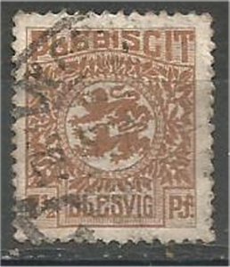 Slesvig, 1920, used 7 1/2pf, Danish-German Occ, Scott