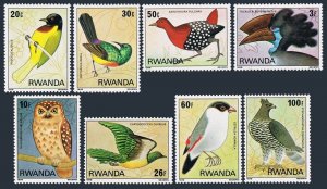 Rwanda 943-950, MNH. Michel 1019-1026. Birds of the Nyungwe Forest. 1980.