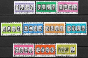 1975 St. Vincent #435-44 complete US Presidents set of 10 MNH