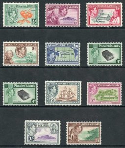 Pitcairn Islands SG1/8 1940-51 KGVI Set of 8 Wmk Mult Script CA M/M