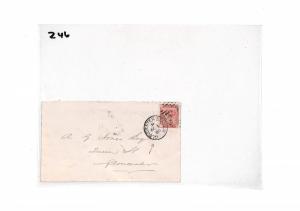 Z46 GB RAILWAY *Gloucester Station* Duplex Penny Venetian Red 1880 Cover SG.166