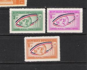 DOMINICAN REP. DOMINICANA 577-79 MNH WORLD HUNGER L139