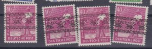 1948 Germany - American and British: 40 pfg Overprinted PostHorn (Type 1)