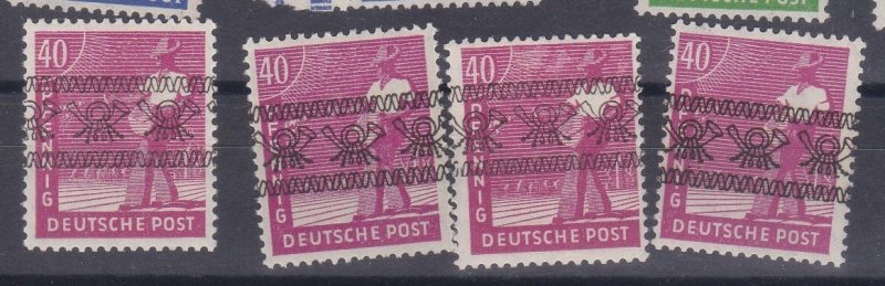 1948 Germany - American and British: 40 pfg Overprinted PostHorn (Type 1)