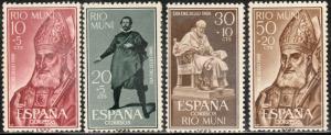 RIO MUNI B3-B6, STAMP DAY, UNUSED, VLH VF. (45)