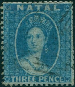 Natal 1859 SG11 3d blue QV FU