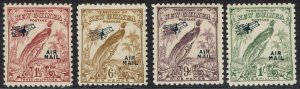 NEW GUINEA 1932 UNDATED BIRD AIRMAIL RANGE TO 1/-