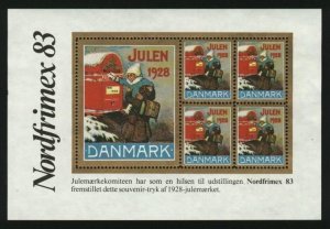 Denmark. Christmas Seal 1983. Block Reprint 1928 Mnh. Mailbox.  Nordfrimex83