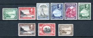 Bermuda 1936 KGV. Complete set of 9. MH. SG98-106.