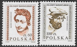 POLAND 1982 Sculptures Set of 2 Sc 2536-2537 MNH