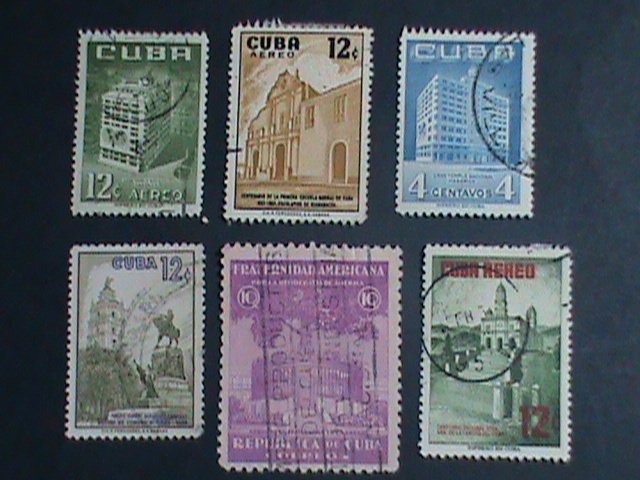 ​CUBA-LARGE PICTORIAL FAMOUS BUILDING OF CUBA USED VERY OLD STAMP-VERY FINE