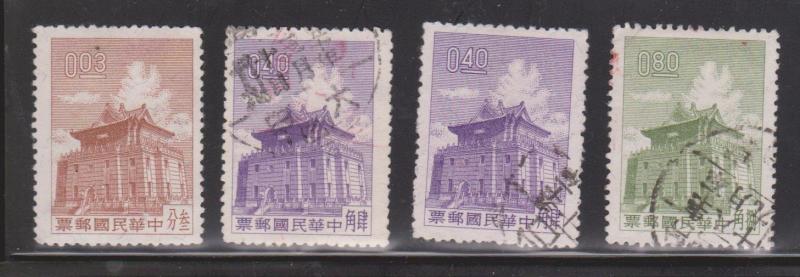 REPUBLIC OF CHINA Scott # 1270,1271,1274 Used - Chu Kwang Tower