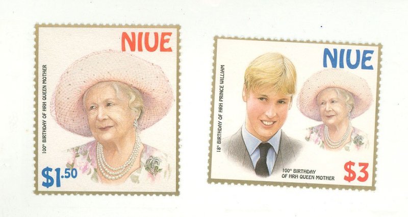 Niue #746-7  Single (Complete Set) (Queen)